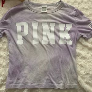 Purple and white crop top from pink